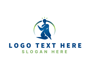 Yoga Wellness Human Logo