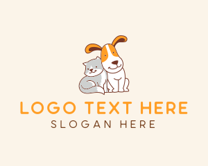 Love - Dog Cat Pet logo design