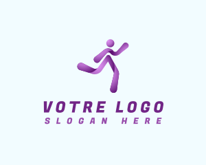 Athlete Running Workout Logo