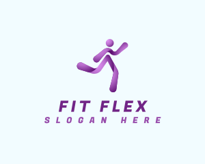 Workout - Athlete Running Workout logo design