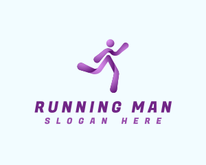 Athlete Running Workout logo design