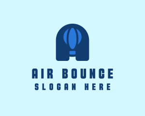 Hot Air Balloon Letter A logo design