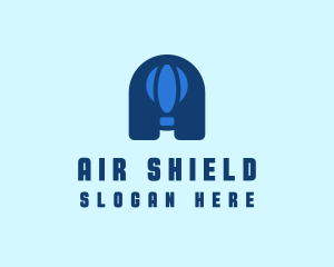 Hot Air Balloon Letter A logo design