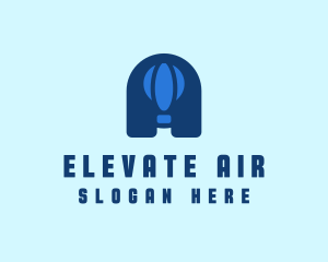 Helium - Hot Air Balloon Letter A logo design