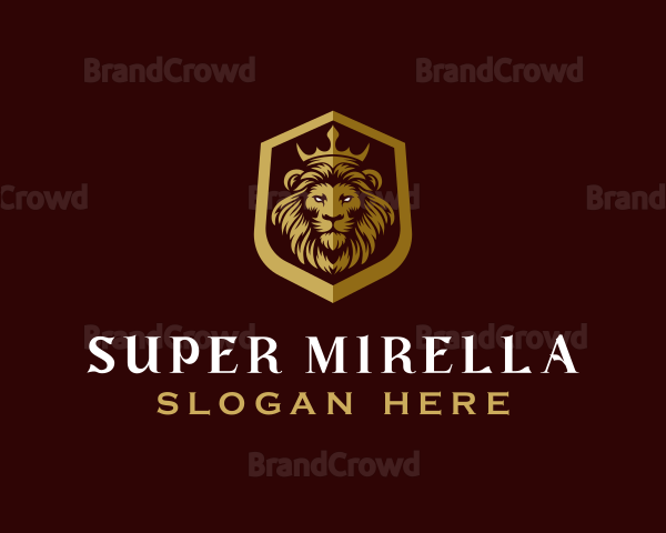 Luxury Lion Shield Logo