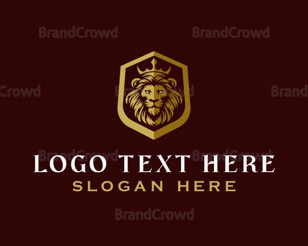 Luxury Lion Shield Logo