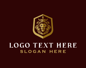 Felinology - Luxury Lion Shield logo design