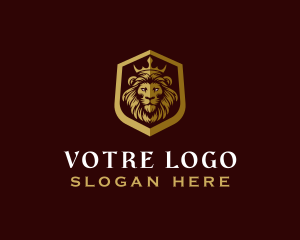 Carnivore - Luxury Lion Shield logo design
