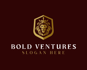 Luxury Lion Shield  logo design