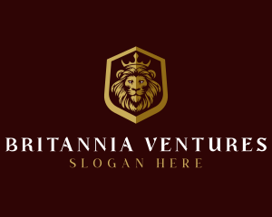 Luxury Lion Shield  logo design