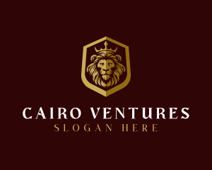 Luxury Lion Shield  logo design