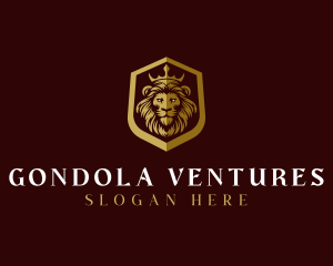 Luxury Lion Shield  logo design