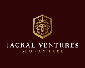 Luxury Lion Shield  logo design