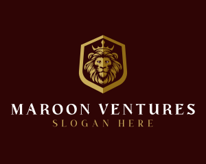 Luxury Lion Shield  logo design