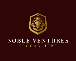 Luxury Lion Shield  logo design