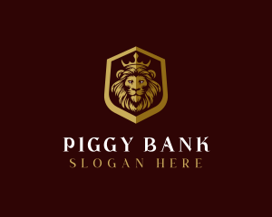 Luxury Lion Shield  logo design