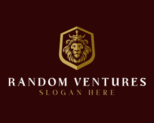 Luxury Lion Shield  logo design