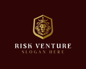 Luxury Lion Shield  logo design