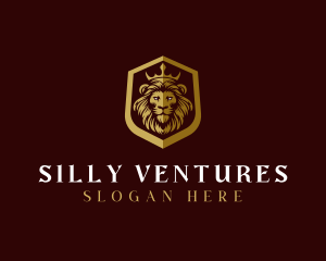 Luxury Lion Shield  logo design