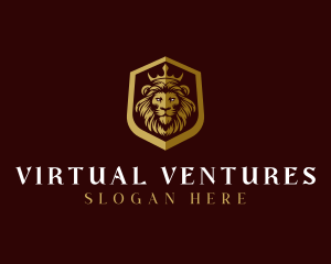 Luxury Lion Shield  logo design