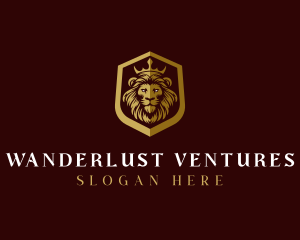 Luxury Lion Shield  logo design