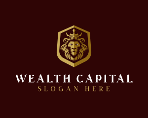 Luxury Lion Shield  logo design