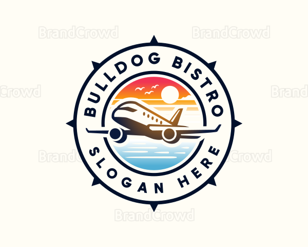 Sunrise Airplane Travel Logo