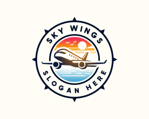 Sunrise Airplane Travel logo design