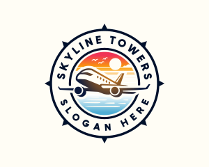 Sunrise Airplane Travel logo design