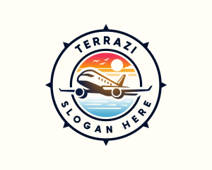 Sunrise Airplane Travel logo design