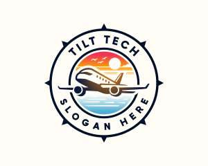 Sunrise Airplane Travel logo design