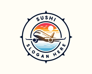 Sunrise Airplane Travel logo design