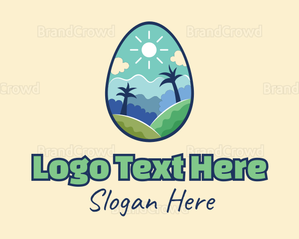 Nature Egg Landscape Logo