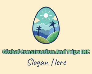 Natural - Nature Egg Landscape logo design