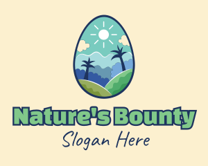 Nature Egg Landscape logo design