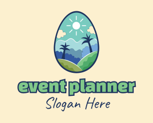 Island - Nature Egg Landscape logo design