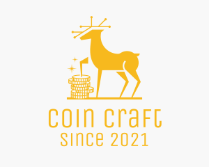 Golden Deer Coin  logo design