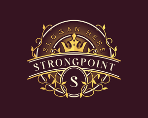 Vintage - Crown Royalty Ornament logo design