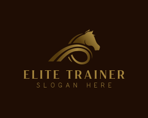 Horse Ribbon Luxury logo design