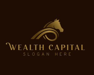 Horse Ribbon Luxury logo design