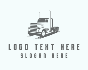 Closed Van - Freight Truck Logistics logo design