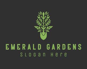 Leaf Shovel Landscaping  logo design