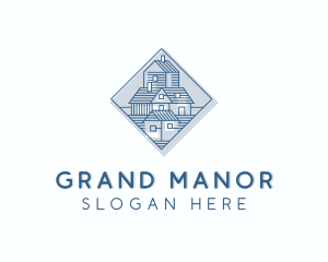 House Mansion Architecture logo design