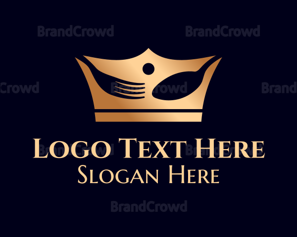 Gold Cutlery Crown Logo