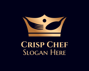 Gold Cutlery Crown  logo design