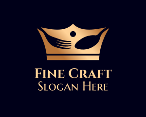 Gold Cutlery Crown  logo design