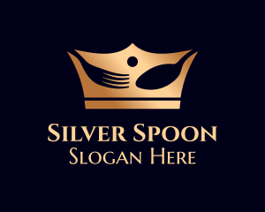 Gold Cutlery Crown  logo design