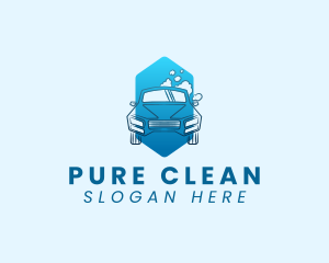 Car Wash Cleaning Bubbles logo design