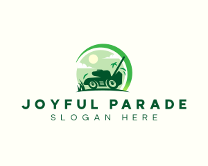 Gardening Lawn Mower Logo