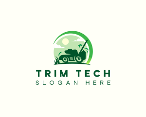 Trimmer - Gardening Lawn Mower logo design